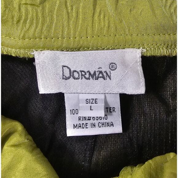 Dorman lime green crinkle statement shaket wire Collar 3 button front L EUC - Picture 4 of 6